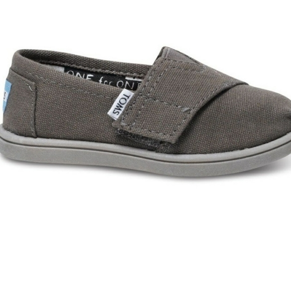 NEW TOMS! - Cassic Grey Slip-Ons - Picture 2 of 9